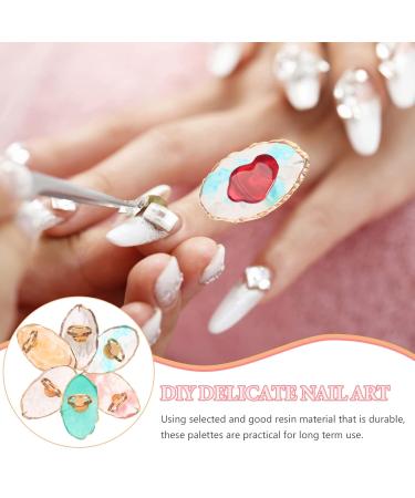 Ipetboom 30 Pcs Ring Palette for Nail Polish Mixing | Hybrid Nail Polish & Stamping Gel Palettes | Premium Resin Agate Design | International Shipping Available - Buy Online on GoSupps.com