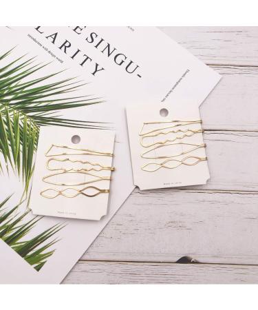 Messen Geometric Hair Pins Set - Minimalist Metal Hair Clips for Women (8 Pieces, Style 7) - Buy Online on GoSupps.com
