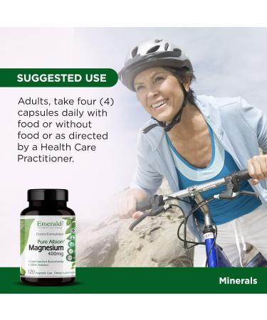 Pure Albion Magnesium 400 mg - 120 Vegetable Caps | Emerald Laboratories - Buy Online on GoSupps.com