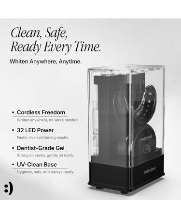 SmileSet Premium Teeth Whitening Kit - Gel Pens LED Accelerator and Base - White - Buy Online on GoSupps.com