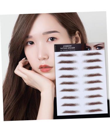 POPETPOP 4pcs Eyebrow Stickers Blush Makeup Eyebrow Shape Stickers 6d Hair-like Eyebrows Stickers 4d Bionic - Buy Online on GoSupps.com