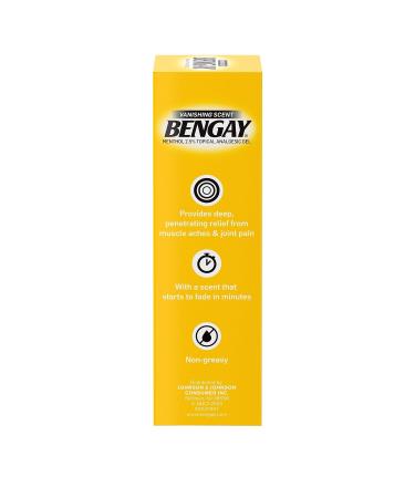 BENGAY Menthol Pain Relieving Gel Vanishing Scent 2 OZ - Pack of 6 - Save on Multipacks! - Buy Online on GoSupps.com