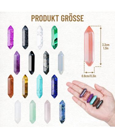 17-Piece Healing Crystal Sets - Reiki & Chakra Healing - Amethyst Tiger Eye Obsidian Rose Quartz - Spiritual Decor & Esoteric Gifts - Buy Online on GoSupps.com