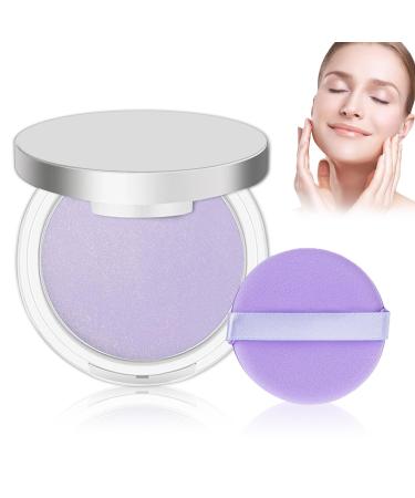 CAHIUYOA Setting Powder Oil Control Blurring Primer Setting Powder Long Lasting Matte Finish Face Pressed Powder Polvo Compacto De Maquillaje with Makeup Powder Puff