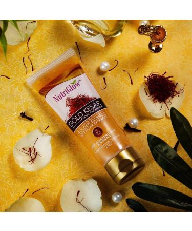 Nutriglow Gold Kesar Face Wash for Deep Cleansing and Radiant Skin Tan Removal Skin Tightening Non Foaming Face Wash All Skin Types Sulphate Free 65 Ml Each Pack of 2 - Buy Online on GoSupps.com