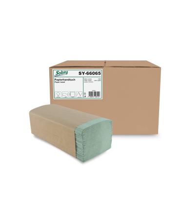 Paper towel ZZ/V-fold 1-ply Rec.Green Single