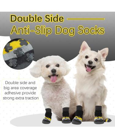 Kuoser Dog Socks - 3 Pairs Anti-Slip Paw Protection - Durable Dog Shoes for Hardwood Floors - Dark XL (6-Pack) Black - Buy Online on GoSupps.com