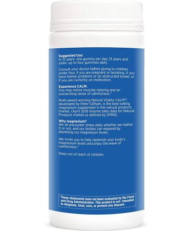 Natural Vitality Calm Gummies - Raspberry Lemon Anti-Stress Formula, 120 Count - Buy Online on GoSupps.com