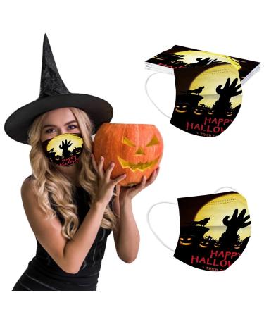 3 Ply Disposable_Face_Mask with Halloween Cute Pattern Design Comfortable Covers Suitable For Adults Outdoor Use Protection