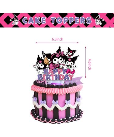 Educatgame 48 Kawaii Cupcake Toppers with 1 Happy Birthday Cake Topper Cute Cartoon Anime Themed Party Supplies Perfect for Birthday Party Decorations (A) - Buy Online on GoSupps.com