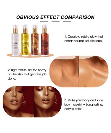 Luminous Golden Brown Body Glow Oil by LOKFAR - Waterproof Moisturizing Liquid Highlighter & Bronzer for Women | 2.8 Fl.oz - Buy Online on GoSupps.com