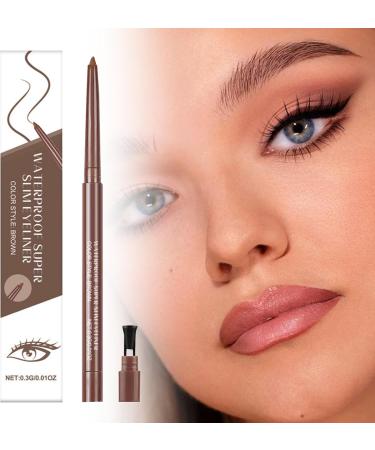 WJnflQN Gel Eye Liner Erase Resistant Gel Kajal for Women and Girls for Daily Makeup Routine for Events Brows at Home on the Go Ladies Brown - Buy Online on GoSupps.com