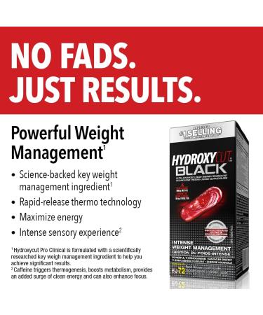 Hydroxycut Weight Loss Pills for Women & Men Hydroxycut Black Weight Loss Supplement Pills Energy Pills to Lose Weight Metabolism Booster for Weight Loss Weightloss & Energy Supplements 72 Pills - Buy Online on GoSupps.com