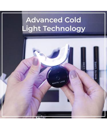 Luxe White Teeth Whitening Kit for Sensitive Teeth - LED Mouthpiece, Peroxide-Free & Vegan - Home Teeth Whitening Gift Set - Buy Online on GoSupps.com