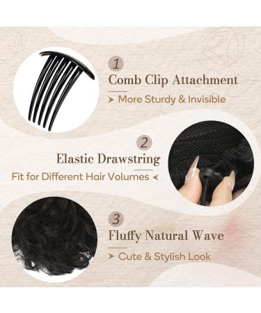 Buy BARSDAR 22CM Natural Black Kamm Clip Hair Extensions - Short Wavy Synthetic Hair for Women - Buy Online on GoSupps.com