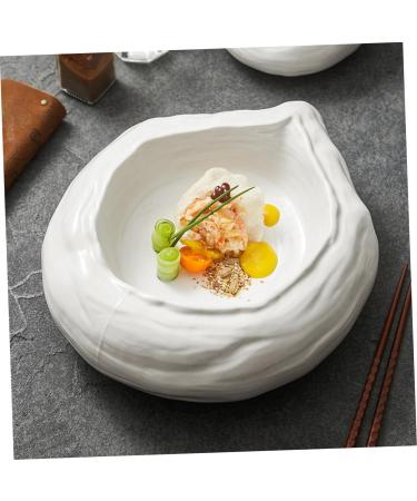 Cabilock Salad Bowl Household Food Bowl Kitchen Supplies Ceramic Dessert Bowl Ceramics Hotel Delicate 15.50X14.00X6.00CM As Shown - Buy Online on GoSupps.com