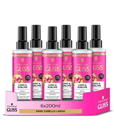 Gliss Gliss Schwarzkopf Long & Sublime Express Conditioner for Long Hair Leave-In 6 x 200 ml (Total 1200 m)