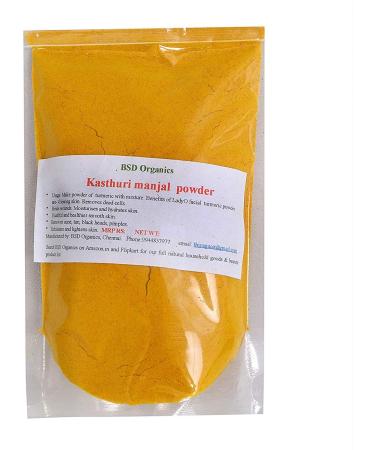 BSD Organics Powder of Kasturi turmeric root/kasthuri manjal/Wild Turmeric for Facial/body mask/scrub - 200 gram (0.44 Pounds)