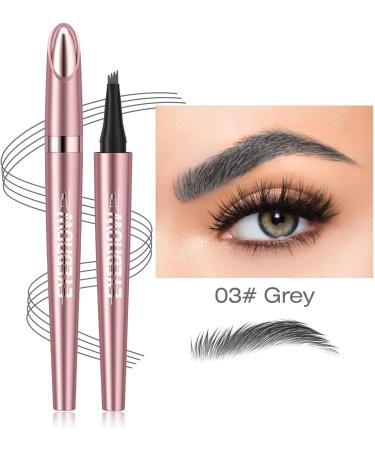 Magic Eyebrow Pencil 2024 New Magic Eyebrow Microblading Pen 4-Tipped 3D Waterproof Microblading Eyebrow Pencil Contouring Pen Natural Long-Lasting Makeup Fine Strok Eye Brow Pencils Gray - Buy Online on GoSupps.com