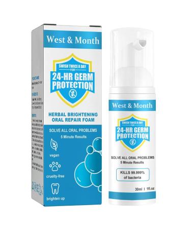 Foaming Toothpaste - Cleansing Foam Toothpastes 30ml, Intensive Stain Removal Toothpastes, Deep Cleans, Whitens Teeth and Fights Bad Breath