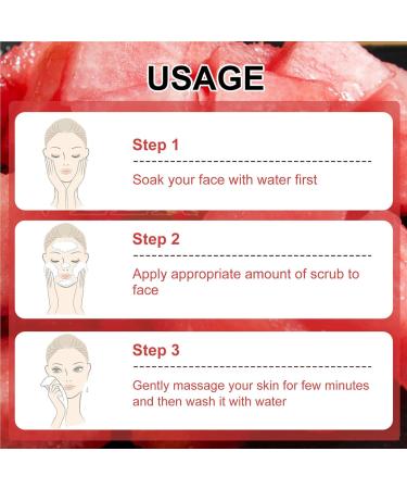 Watermelon Facial Scrub Cream - Daily Exfoliating Face Scrub for All Skin Types | Cleanses Removes Dead Skin Blackheads & Acne (10.58 OZ - Buy Online on GoSupps.com