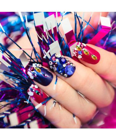 3000-Piece Nail Art Stones Kit - Multicolor Horse Eye & Black Gemstones for Stunning Nail Decorations - Buy Online on GoSupps.com