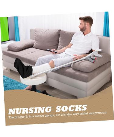 SUPVOX Foot Fracture Nursing Socks | Extra Wide Ankle Support for Men | Swelling Relief & Warm Care | Gypsum Sock | Black - 32x18x0.8cm - Buy Online on GoSupps.com
