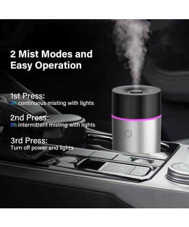 Car Diffuser & Humidifier | Mini USB Aromatherapy Essential Oil Diffuser with Colorful Lighting for Home Office & Bedroom - Buy Online on GoSupps.com