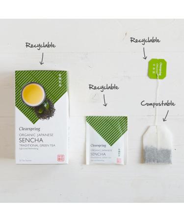 Clearspring Organic Japanese Sencha - 20 Tea Sachets - Buy Online on GoSupps.com