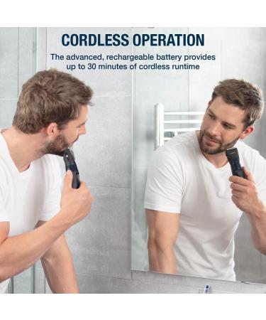 Carmen C81076 Signature Cordless Hair Trimmer with Adjustable Cutting Blade and 5 Cutting Lengths Silver Hair Clippers - Buy Online on GoSupps.com