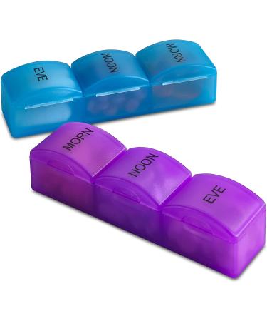 Monthly Pill Box Organizer - 3 Times A Day - 30 Day Case with 32 Compartments for Vitamins, Supplements, Medication - Travel Friendly - Buy Online on GoSupps.com
