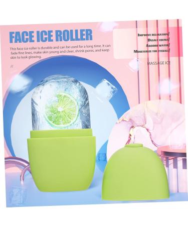 2-Pack Silicone Ice Cube Face Roller & Gua Sha Massager - Cooling Skin Care Tool for Glowing Complexion | 11.5x7cm - Buy Online on GoSupps.com