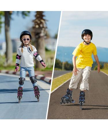 Soldow Adjustable Inline Skates with Light Up Wheels - Black Rollerblades for Kids and Adults - Buy Online on GoSupps.com