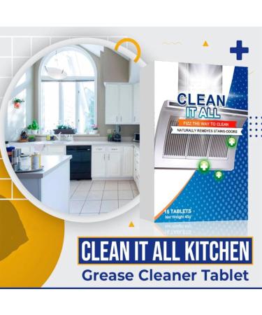 Multifunctional Effervescent Spray Cleaner Grease Stain Remover Foam Detergent Powerful Removal of Oil Stains for Kitchen 3PCS - Buy Online on GoSupps.com
