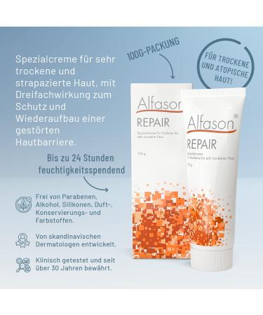 Alfason Repair Moisture Cream Bundle - 100g & 30g - Clinically Tested Paraben-Free Moisturizers for Very Dry Skin - Face Body & Hands - Buy Online on GoSupps.com