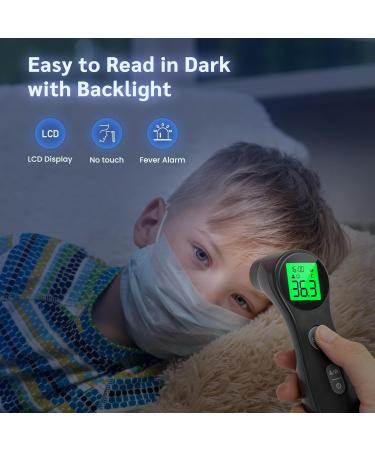 Femometer Non-Contact Infrared Forehead Thermometer - Digital Body Temperature Thermometer for Adults, Kids, and Babies (Full Black) - Buy Online on GoSupps.com