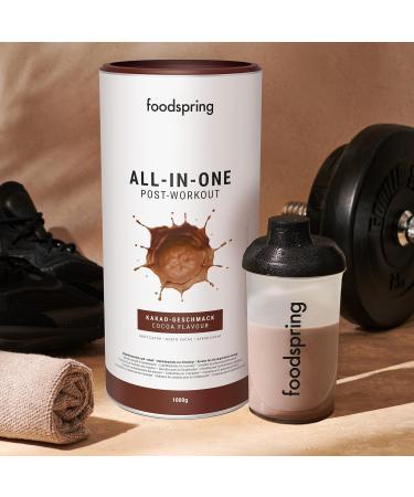 foodspring Creatine post-workout drink for muscle gain & maintain - 20g carbohydrates per serving and creatine monohydrate for muscle recovery (1000g | Cocoa) - Buy Online on GoSupps.com