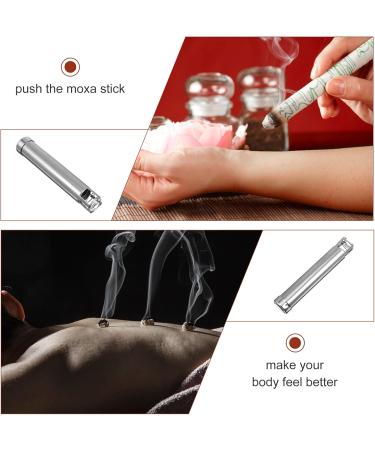 Exceart Smoke-Free Moxa Sticks Holder & Roller Stick - Stainless Steel Moxibustion Tool - Buy Online on GoSupps.com