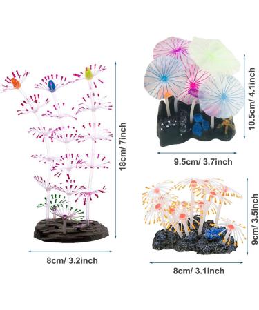 Shop N | 6-Piece Artificial Jellyfish & Glowing Silicone Mushrooms for Aquarium Decoration - Realistic Hydroponic Plants - Buy Online on GoSupps.com