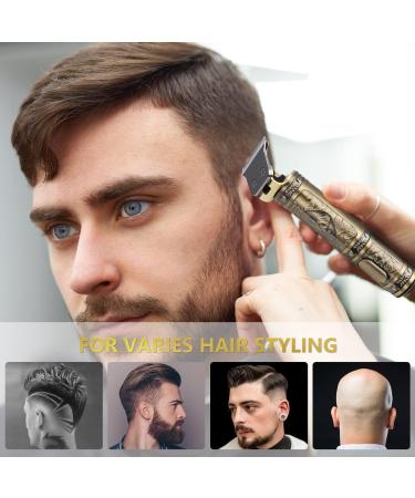 Uraqt Haircutor: Professional Men's Hair Trimmer & Beard Trimmer with LED Display - Precision Cutting USB Charging Bronze Finish - Buy Online on GoSupps.com