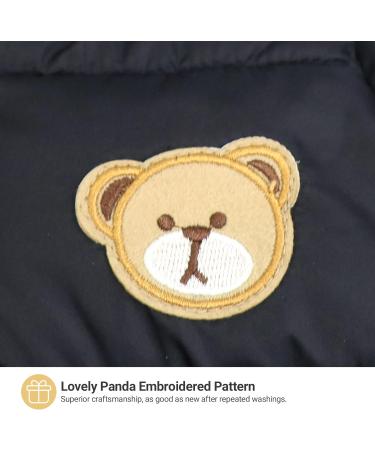 Baby Boys/Girls Snowsuit Hooded Winter Romper, Pramsuit Cotton Onesie Jacket - Black 9-12 Months - Buy Online on GoSupps.com