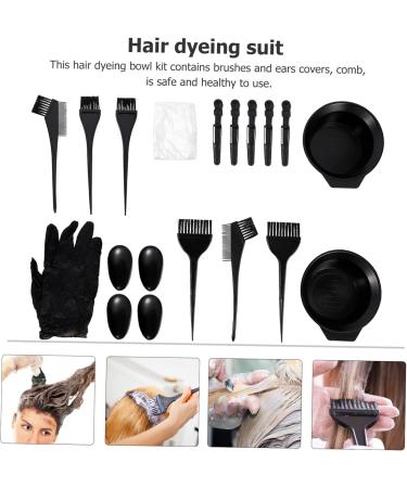 Mikinona 1 Set Hair Coloring Tools Hairdressing Clips Hair Mixing Bowl Hair Tinting Bowl Hair Color Brush Dye Mixing Bowl Professional Styling Tools Hair Coloring Kit Plastic Hair Dye Cloak - Buy Online on GoSupps.com