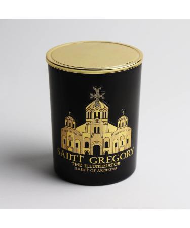 Saint Gregory The Illuminator Scented Candle | Soy Coconut Aromatherapy | 80 Hour Burn | Special Edition with Prayer Coin & Holy Oil | Saint of Armenia - Buy Online on GoSupps.com