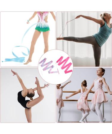 KINBOM Dance Ribbons Set - 2m Gymnastics Streamers for Kids with Ribbon Dancer Wand, Pink + Sparkling - Perfect for Dance Training & Parties - Buy Online on GoSupps.com