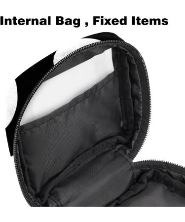 Menstruation Pad Bag with Zipper - Stylish Women's Napkin & Tampon Collection Bags in Modern White Black & Dots - Buy Online on GoSupps.com