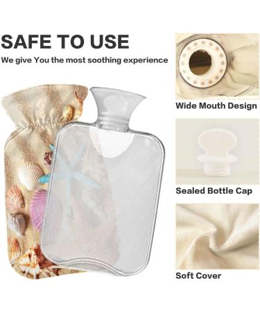 Naanle Summer Beach Seestern Hot Water Bottle - 1L Transparent Hot Water Bottle for Bed Hand & Feet Warmer Pain Relief & Cold Therapy - Ideal for International Shipping - Buy Online on GoSupps.com