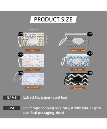 6 Pack Baby Wipe Dispenser Portable Refillable Wipe Holder Baby Wipes Container Wipe Dispenser Reusable Travel Wet Wipe Pouch for Baby and Adult - Buy Online on GoSupps.com