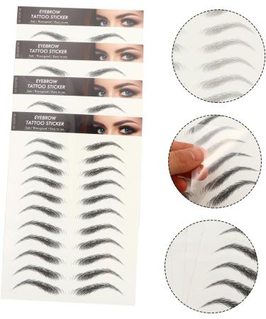 Beavorty 8 Sheets Eyebrow Stickers Makeup Stickers Black Makeup Black Stickers Fake Eyebrow Stickers - Buy Online on GoSupps.com