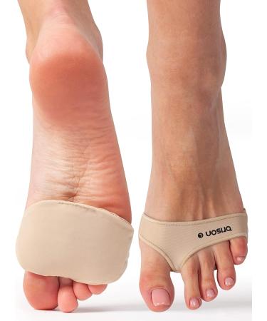 BALL OF FOOT CUSHION SLEEVES - Metatarsal Pads for Burning Sensations, Metatarsalgia Pain Relief - Gel Pads for Men & Women - Beige - Buy Online on GoSupps.com