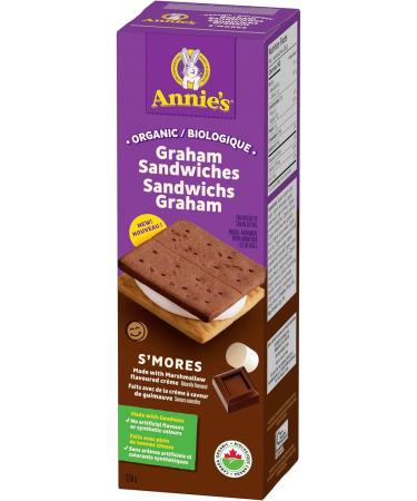 ANNIE'S Naturally Flavoured Cookies Graham Sandwiches S'mores Made with Marshmallow Flavoured Creme Organic No Artificial Flavours No Synthetic Colours Snacks 226 Grams Package of Cookies - Buy Online on GoSupps.com